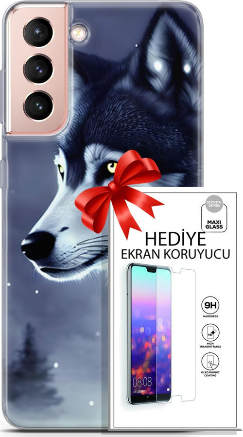 Samsung Galaxy S21 Kılıf Orijinal Seri Dogs 06 Yalnız Kurt Koruyucu Kapak Ekran Koruyucu
