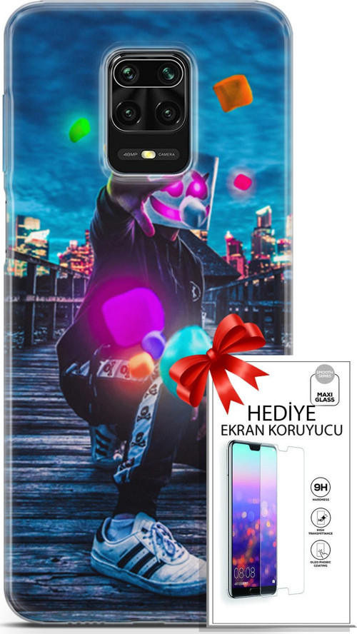 Xiaomi Redmi Note 9S Kılıf Orijinal Seri Algorand 10 Köprü Full Hd Kılıf + Ekran Koruyucu