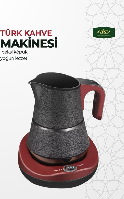Avesta Premium Elektrikli Közde Kahve Makinası Kırmızı