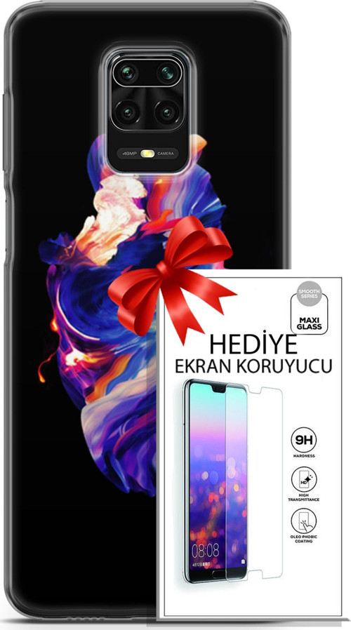 Xiaomi Redmi Note 9S Kılıf Orijinal Seri Cardano 12 Wallpapaer Tasarım Kılıf + Ekran Koruyucu