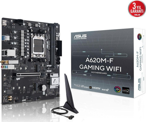 A620M-F GAMING WIFI A620 DDR5 (Vga Yok) GLan 2.5G ATX HDMI WIFI6 BT AM5 AMD Anakart