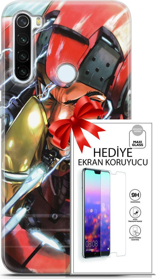 Xiaomi Redmi Note 8T Kılıf Orijinal Seri Dc 05 Iron Man Koruma Kılıfı + Ekran Koruyucu