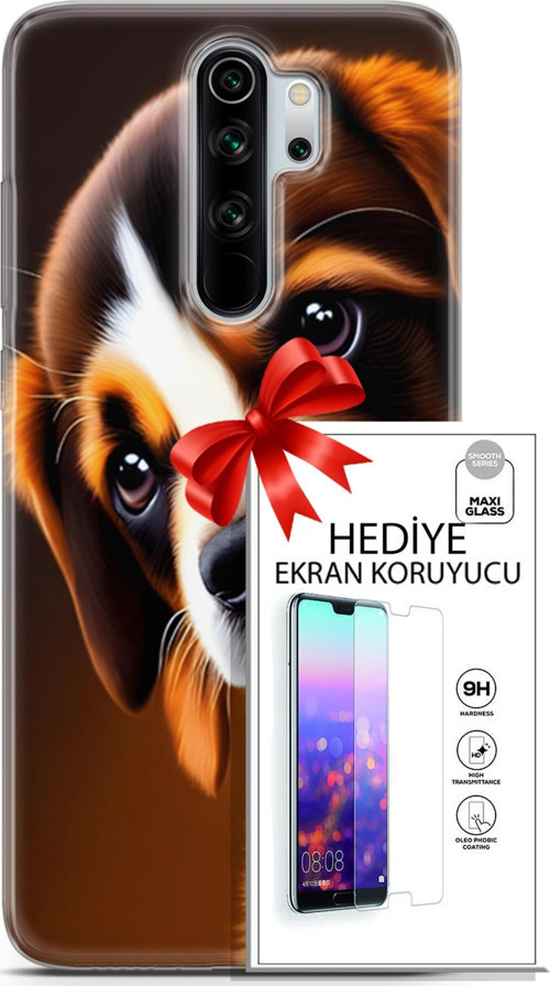Xiaomi Redmi Note 8 Pro Kılıf Orijinal Seri Dogs 05 Üzgün Yavru Koruma Kılıfı + Ekran Koruyucu
