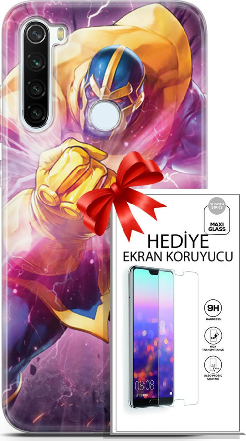 Xiaomi Redmi Note 8T Kılıf Orijinal Seri Dc 10 Thanos Full Hd Kılıf + Ekran Koruyucu