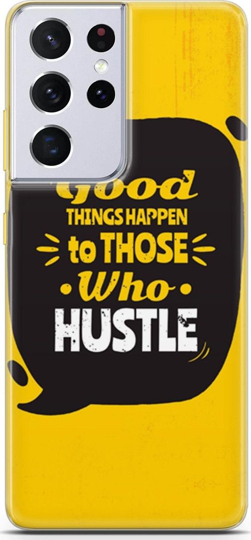 Samsung Galaxy S21 Ultra Kılıf Orijinal Seri Typo 14 Good Things Happen Cover Kılıf