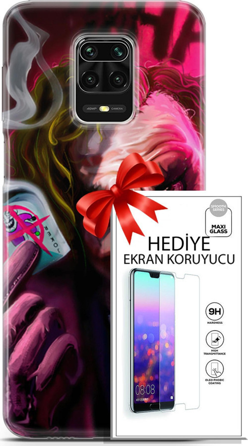Xiaomi Redmi Note 9 Pro Kılıf Orijinal Seri Dc 23 Joker Kart Telefon Kabı Ve Ekran Koruyucu