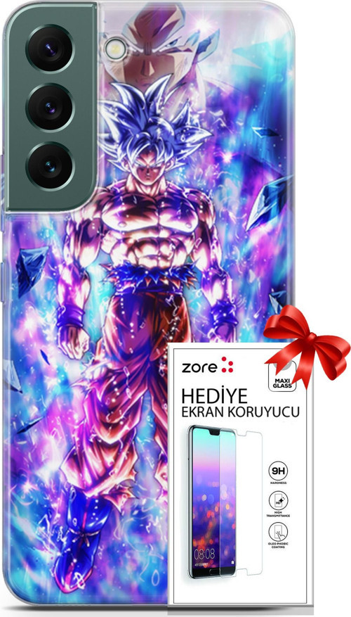 Samsung Galaxy S22 Kılıf Orijinal Seri Supers 12 Legends Anime Tasarım Kılıf + Ekran Koruyucu