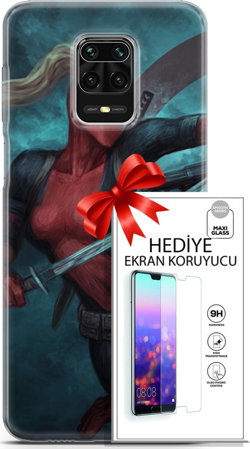 Xiaomi Redmi Note 9 Pro Kılıf Orijinal Seri Dc 28 Örümcek Kız İz Bırakmayan Kılıf + Ön Ekran Koruyucu