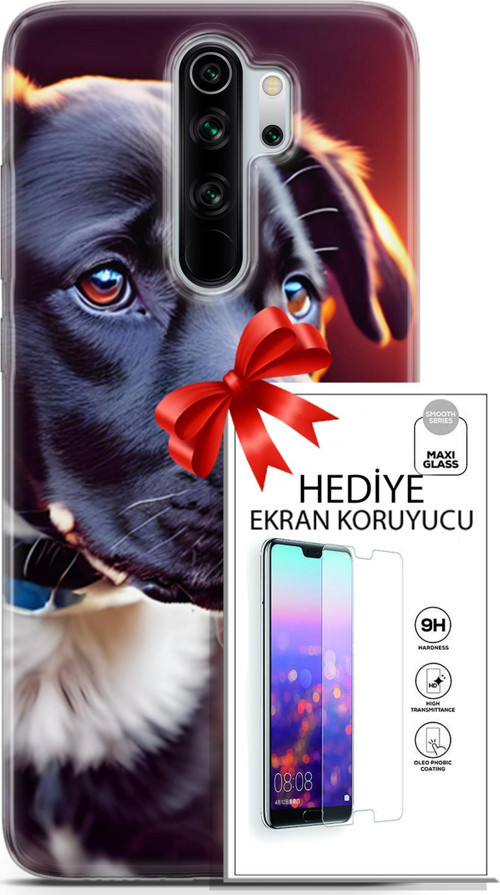 Xiaomi Redmi Note 8 Pro Kılıf Orijinal Seri Dogs 27 Rostov Lazer Kesim Silikon Ekran Koruyucu