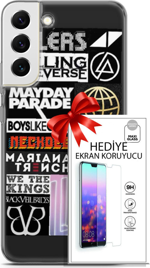 Samsung Galaxy S22 Plus Kılıf Orijinal Seri Punky 28 Killers İz Bırakmayan Kılıf + Ön Ekran Koruyucu