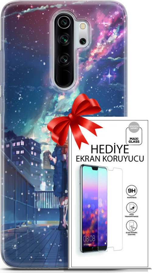 Xiaomi Redmi Note 8 Pro Kılıf Orijinal Seri Fantasy 10 Anime Kar Full Hd Kılıf + Ekran Koruyucu