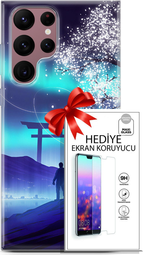 Samsung Galaxy S22 Ultra Kılıf Orijinal Seri Neo 26 Spider Girls Soft Kapak + Ekran Koruyucu