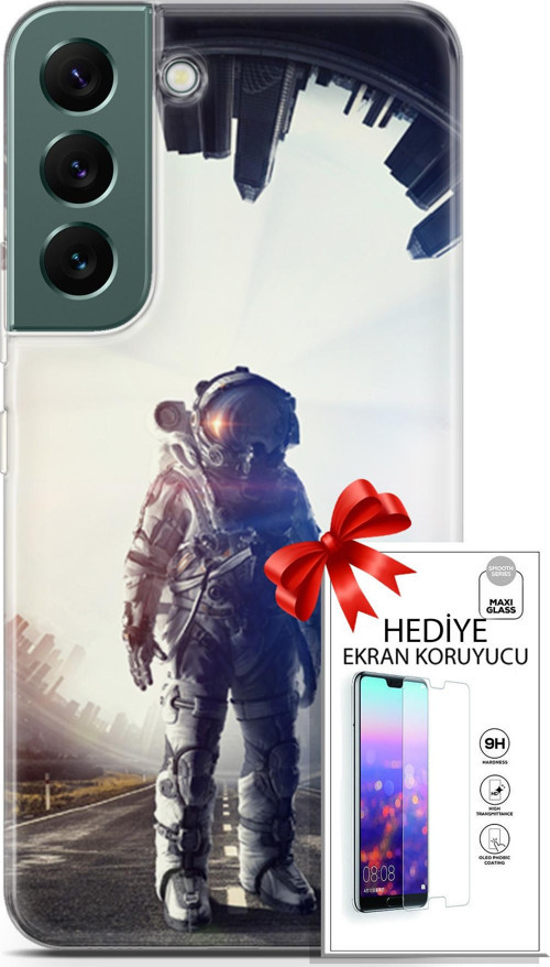 Samsung Galaxy S22 Kılıf Orijinal Seri Algorand 22 Astro Kap + Ekran Koruyucu