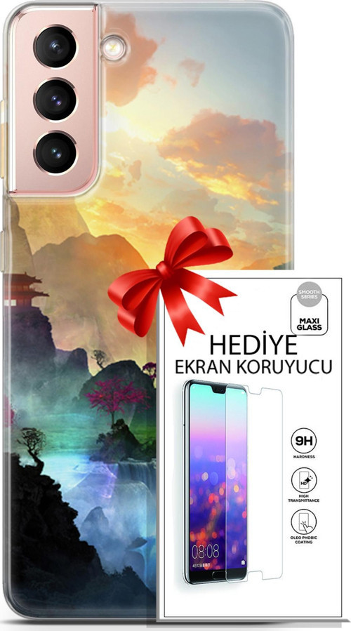 Samsung Galaxy S21 Kılıf Orijinal Seri Neo 06 Cyclops Koruyucu Kapak Ekran Koruyucu