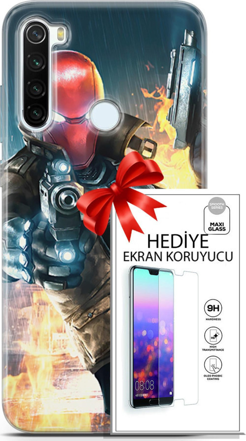 Xiaomi Redmi Note 8T Kılıf Orijinal Seri Dc 29 Red Hood Leke Tutmaz Kapak + Ekran Koruyucu