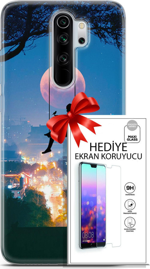 Xiaomi Redmi Note 8 Pro Kılıf Orijinal Seri Fantasy 30 Ay Salıncak Kenarları Şeffaf Kapak Ve Ekran Koruyucu