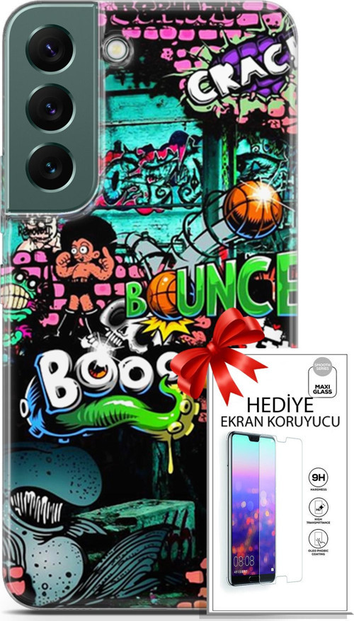 Samsung Galaxy S22 Kılıf Orijinal Seri Bounce 02 Lois Francis Kapak Ve Ekran Koruyucu