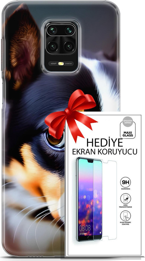 Xiaomi Redmi Note 9S Kılıf Orijinal Seri Dogs 11 İsviçre Bernese 4K Baskılı Kılıf + Ekran Koruyucu F