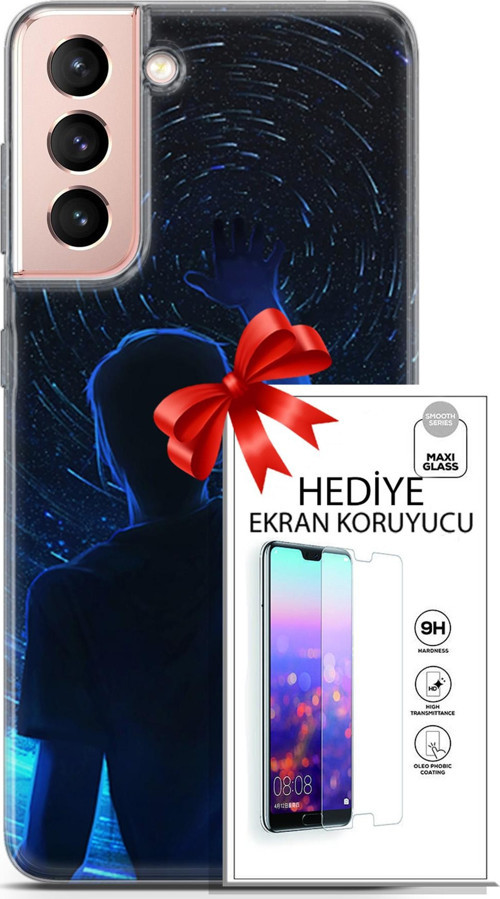 Samsung Galaxy S21 Kılıf Orijinal Seri Neo 14 Batman The Joker Cover Kılıf + Ön Ekran Koruyucu