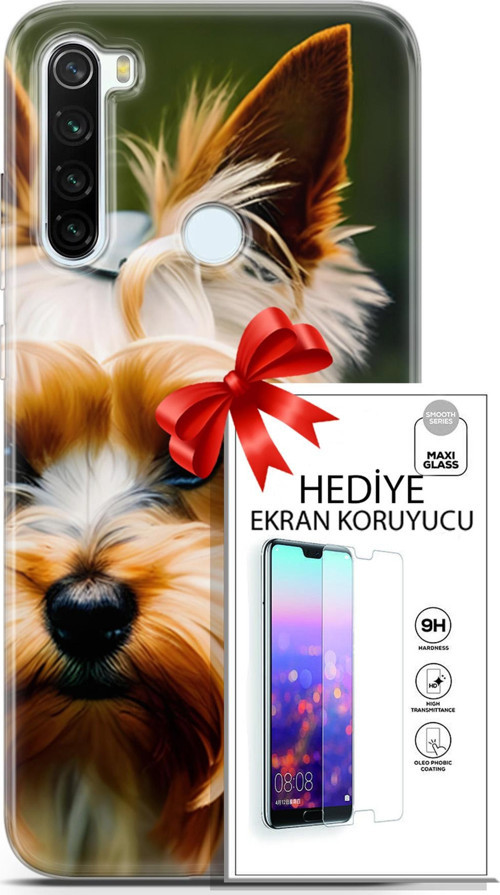 Xiaomi Redmi Note 8T Kılıf Orijinal Seri Dogs 13 Yorkshire Terriyer Case Kapak Ekran Koruyucu