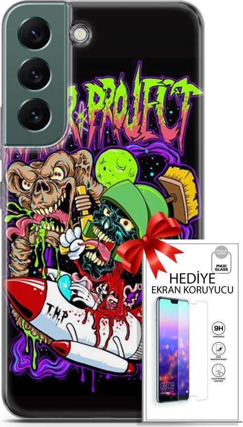 Samsung Galaxy S22 Kılıf Orijinal Seri Bounce 09 Catherine Saunders Uv Kılıf Ve Ekran Koruyucu