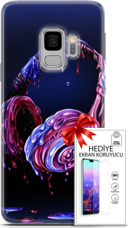 Samsung Galaxy S9 Kılıf Orijinal Seri Cardano 14 Kulaklık Cover Kılıf + Ön Ekran Koruyucu
