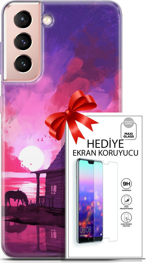 Samsung Galaxy S21 Kılıf Orijinal Seri Neo 27 Aquaman Lazer Kesim Silikon Ekran Koruyucu