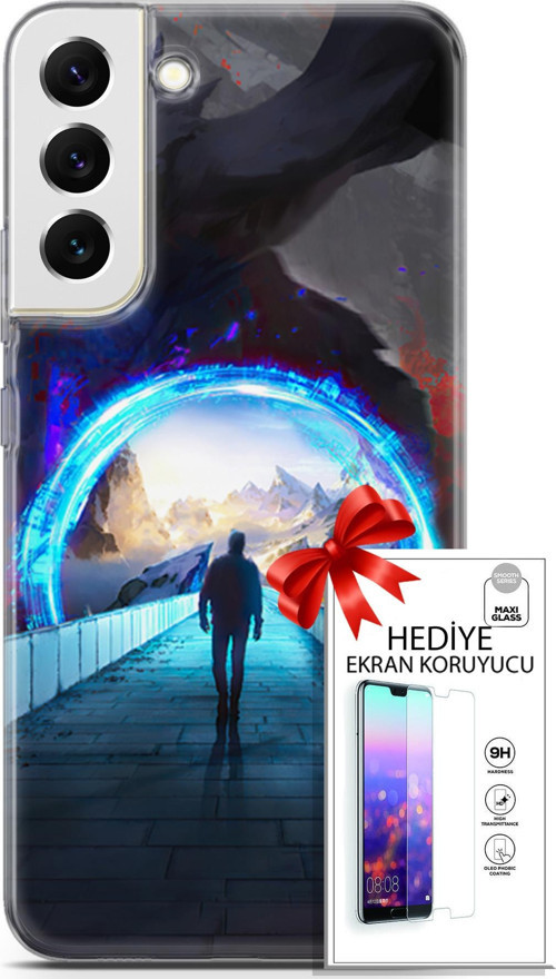 Samsung Galaxy S22 Plus Kılıf Orijinal Seri Algorand 06 Tünelin Sonu Koruyucu Kapak Ekran Koruyucu