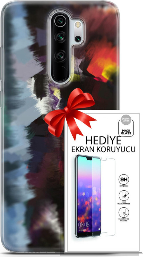 Xiaomi Redmi Note 8 Pro Kılıf Orijinal Seri Nature 19 Çok Renkli Tam Koruma Kılıf + Ekran Koruyucu