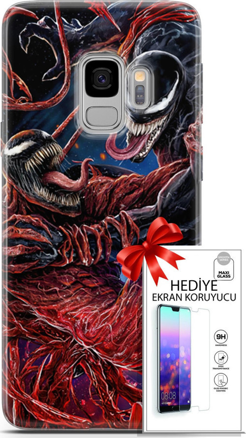 Samsung Galaxy S9 Kılıf Orijinal Seri Cardano 22 Monsters Kap + Ekran Koruyucu