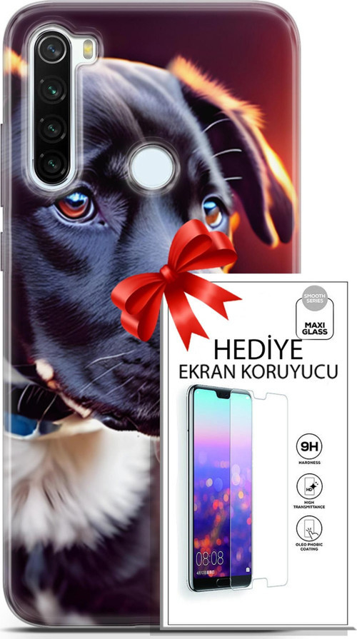 Xiaomi Redmi Note 8T Kılıf Orijinal Seri Dogs 27 Rostov Lazer Kesim Silikon Ekran Koruyucu