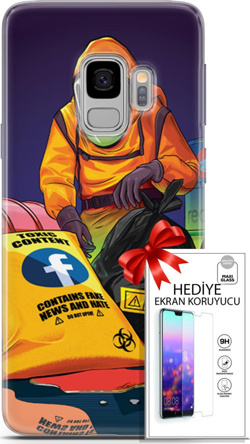 Samsung Galaxy S9 Kılıf Orijinal Seri Cardano 24 Toxic Darbe Emici Kılıf + Ekran Koruyucu
