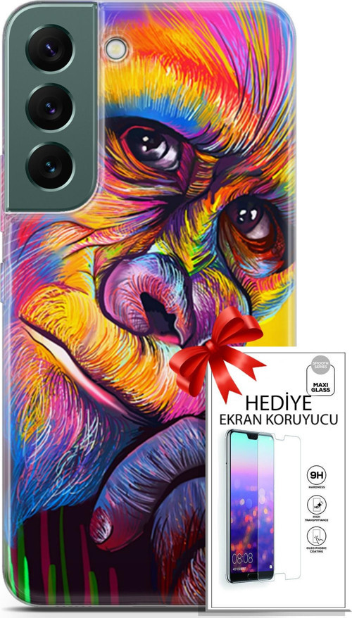 Samsung Galaxy S22 Kılıf Orijinal Seri Bounce 26 Skylar Carter Soft Kapak + Ekran Koruyucu