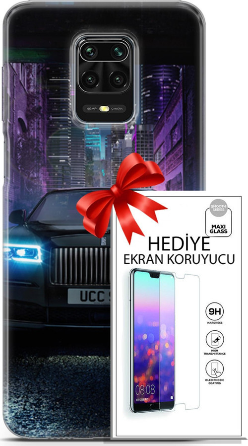 Xiaomi Redmi Note 9S Kılıf Orijinal Seri Fantasy 12 Rolls Royce Tasarım Kılıf + Ekran Koruyucu