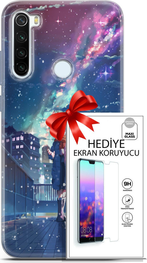 Xiaomi Redmi Note 8T Kılıf Orijinal Seri Fantasy 10 Anime Kar Full Hd Kılıf + Ekran Koruyucu