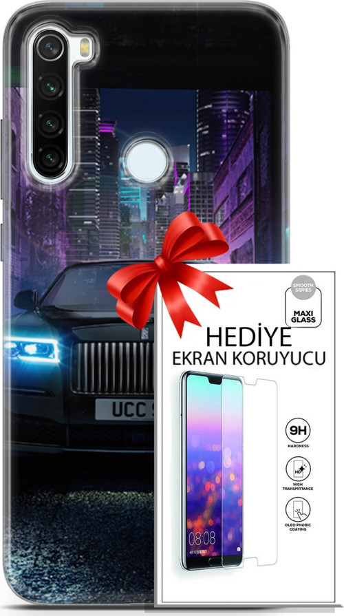 Xiaomi Redmi Note 8T Kılıf Orijinal Seri Fantasy 12 Rolls Royce Tasarım Kılıf + Ekran Koruyucu