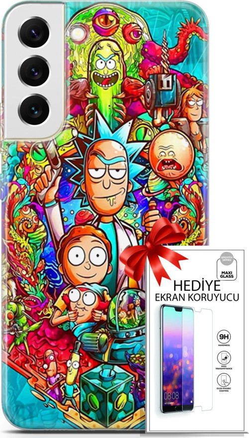Samsung Galaxy S22 Plus Kılıf Orijinal Seri Bounce 03 Hattie May Arka Kapak + Ekran Koruyucu