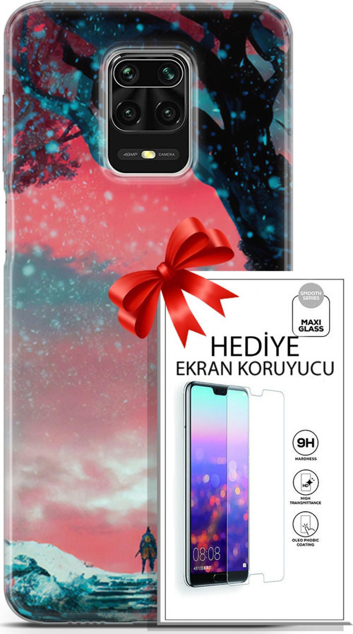 Xiaomi Redmi Note 9 Pro Kılıf Orijinal Seri Neo 01 Bıçaklı Joker Telefon Kılıfı + Ekran Koruyucu