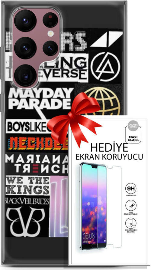 Samsung Galaxy S22 Ultra Kılıf Orijinal Seri Punky 28 Killers İz Bırakmayan Kılıf + Ön Ekran Koruyucu