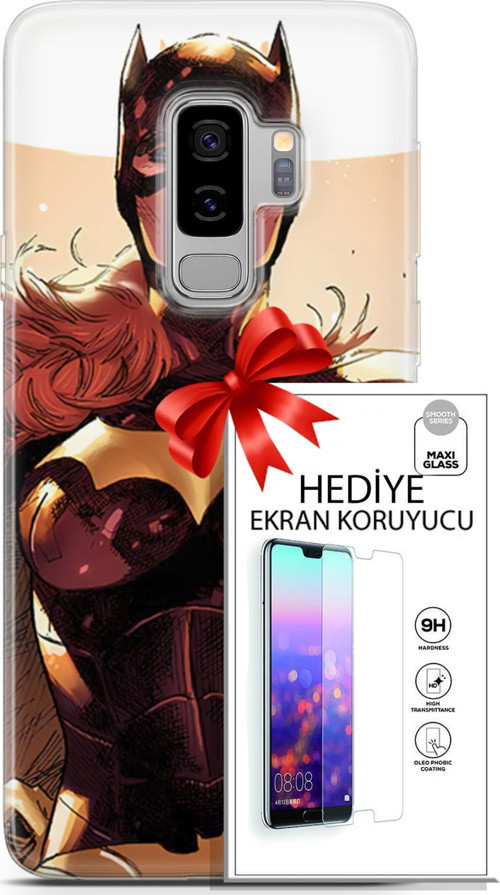 Samsung Galaxy S9 Plus Kılıf Orijinal Seri Dc 11 Batgirl 4K Baskılı Kılıf + Ekran Koruyucu Full Koruma