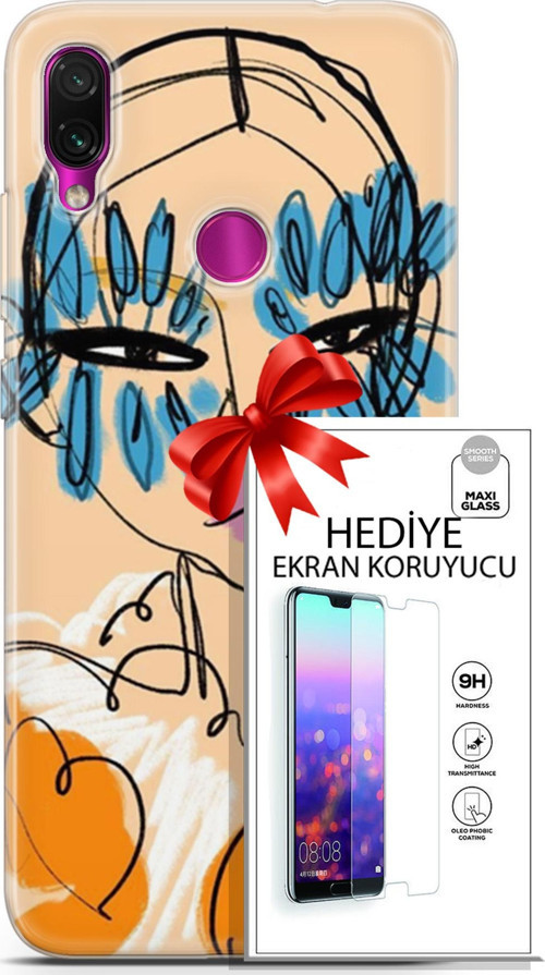 Xiaomi Redmi Note 7 Kılıf Orijinal Seri Soul 24 Uzakdoğulu Darbe Emici Kılıf + Ekran Koruyucu