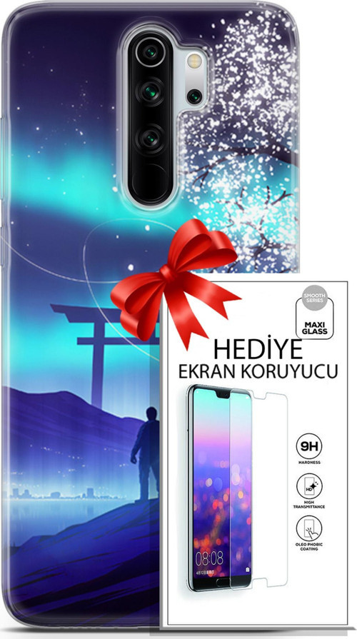 Xiaomi Redmi Note 8 Pro Kılıf Orijinal Seri Neo 26 Spider Girls Soft Kapak + Ekran Koruyucu