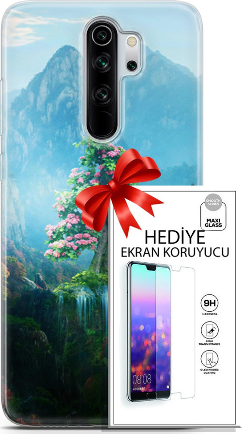 Xiaomi Redmi Note 8 Pro Kılıf Orijinal Seri Neo 29 Red Hood Leke Tutmaz Kapak + Ekran Koruyucu