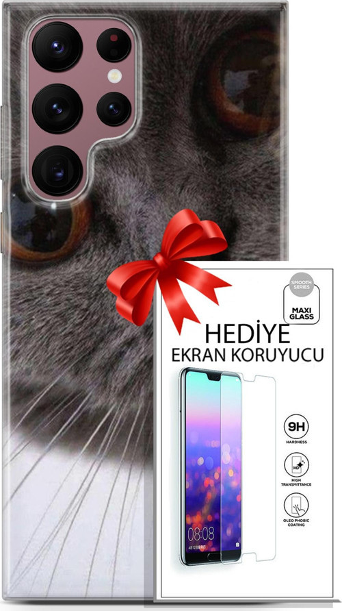 Samsung Galaxy S22 Ultra Kılıf Orijinal Seri Scotish-British 11 Pov British 4K Baskılı Kılıf + Ekran Koruyucu
