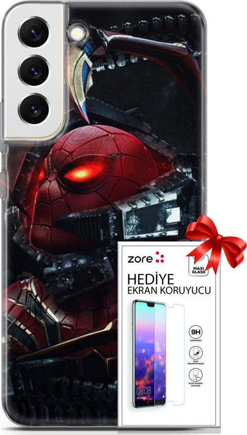 Samsung Galaxy S22 Plus Kılıf Orijinal Seri Supers 29 Dr Octopus Leke Tutmaz Kapak + Ekran Koruyucu