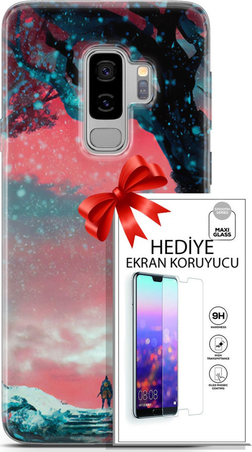 Samsung Galaxy S9 Plus Kılıf Orijinal Seri Neo 01 Bıçaklı Joker Telefon Kılıfı + Ekran Koruyucu
