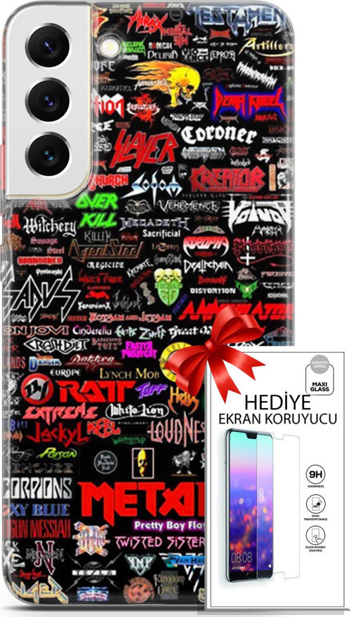 Samsung Galaxy S22 Plus Kılıf Orijinal Seri Bounce 29 Bailey Davies Leke Tutmaz Kapak + Ekran Koruyucu