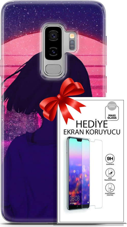 Samsung Galaxy S9 Plus Kılıf Orijinal Seri Neo 12 Blak Panther Tasarım Kılıf + Ekran Koruyucu