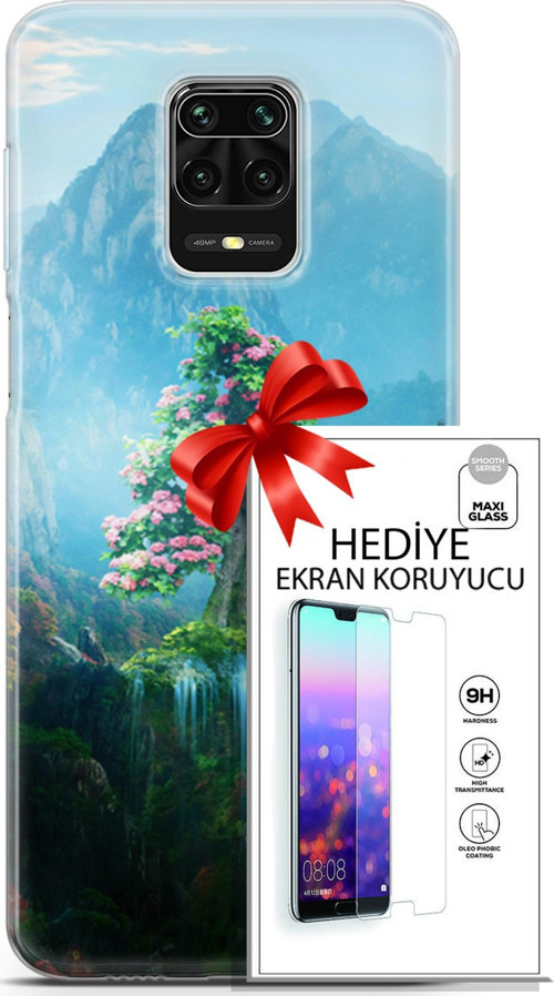 Xiaomi Redmi Note 9 Pro Kılıf Orijinal Seri Neo 29 Red Hood Leke Tutmaz Kapak + Ekran Koruyucu