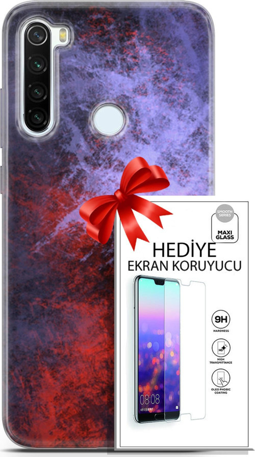 Xiaomi Redmi Note 8T Kılıf Orijinal Seri Nature 18 Karışık Parlak Kılıf + Ekran Koruyucu Full Koruma